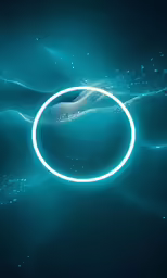 a glowing ring is seen on the surface