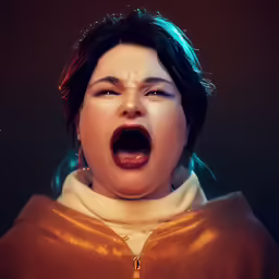 a person with an open mouth and no teeth