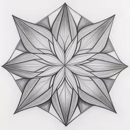 a pencil drawing of a leaf,a drawing of a flower that looks like a star