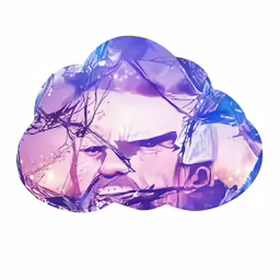 a painting of a man looking through a tree with an angry expression