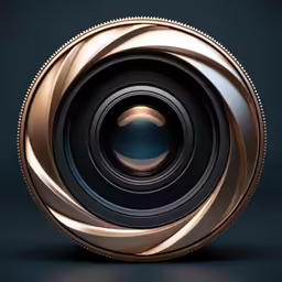 a close up view of a camera lens