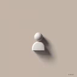 an object sitting on top of a beige background