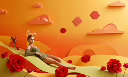 an image of a girl sitting on a large chair