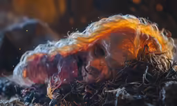 a close - up of the face of a person laying down