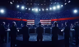 a picture of an event with people in the ring