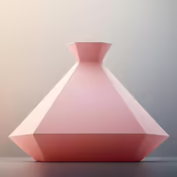 this is an abstractally painted vase on a gray background