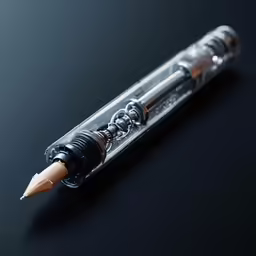 the pen is a unique model with many intricate detail