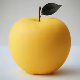 an orange fruit with a single leaf on the top of it