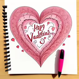 a picture of a heart that says happy valentine