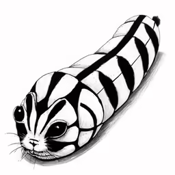 a drawing of a raccoon eating a banana