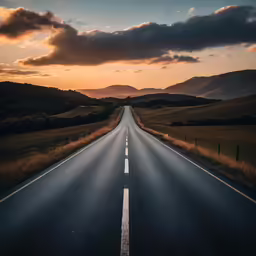 the empty road is leading to an important place