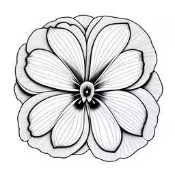 a flower in black and white that is very large,a flower drawing is shown on the page