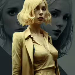 the blonde woman has two women in their faces