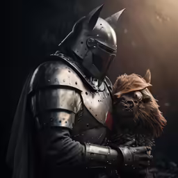the star wars character holding onto the arm of an evil creature