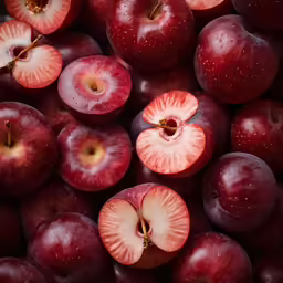 a picture of some red apples that are ripe