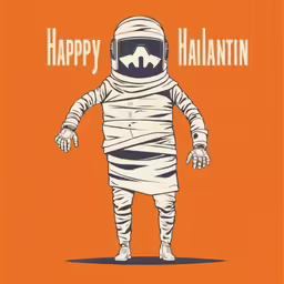 an orange halloween card that says happy hallatinn