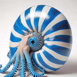 there is a blue and white octopus on this item
