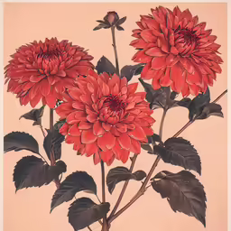 large red flowers that are in a vase