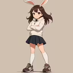 a anime girl wearing a bunny ears