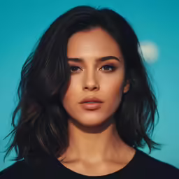 the girl is wearing an eye shadow