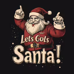 santa claus is pointing a finger with a funny quote