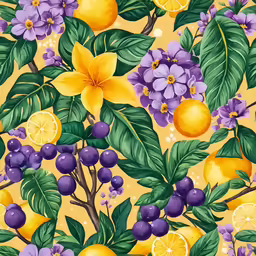 an art piece with oranges, grapefruits, and leaves