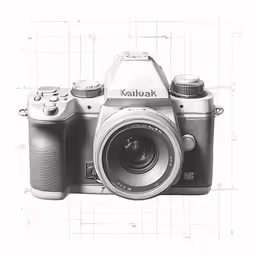 the camera is positioned in front of a wall