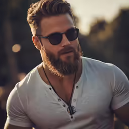 a man with a beard and sunglasses