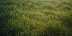 yellow and green grass growing in the middle of the field