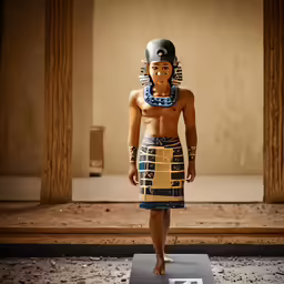 there is a statue in the middle of a room