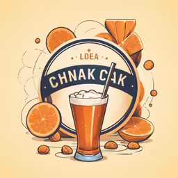 the poster for the beer which has been made with orange slices