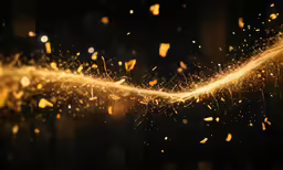 a small string with glowing lights that are yellow