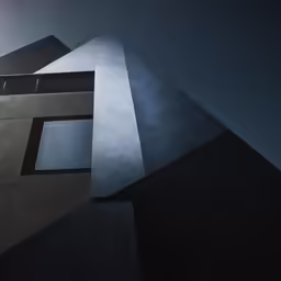 an abstract photograph of the corner of a building