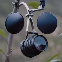 a set of binoculars attached to a branch