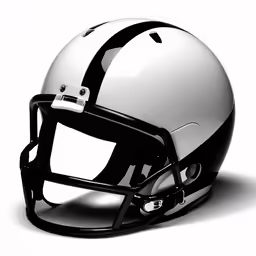 a helmet sits on top of a table