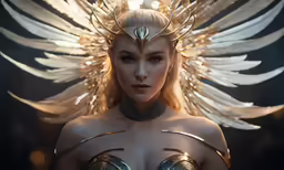 an image of a woman with white wings