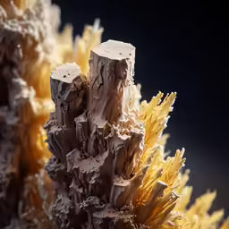 a couple of large rocks on top of a plant