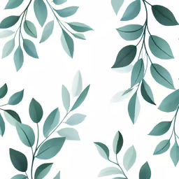 a beautiful green and white background with leaves