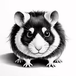 a small animal that is drawing on a piece of paper
