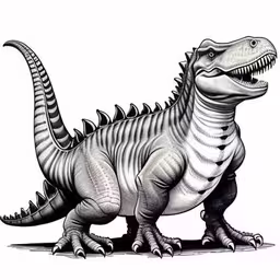 an adult alligator is shown in this drawing,a drawing of a dinosaur with its mouth open