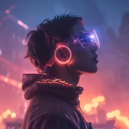 a man with a pair of large glasses on his head