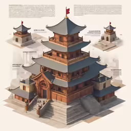 this is an info poster with information about pagodas