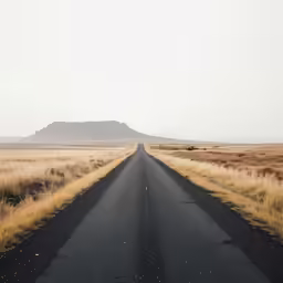 a paved road in the middle of a field