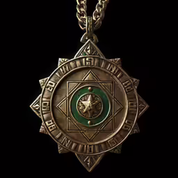 a medallion with a medallion in the middle and a compass around it