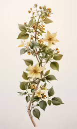 a tall branch with lots of flowers on it