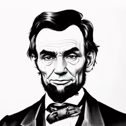 a drawing of abraham lincoln is shown