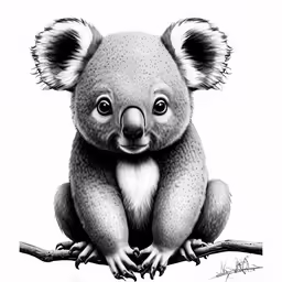 an image of a koala sitting on a branch