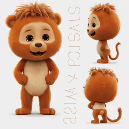 a animation style of a monkey and another animal