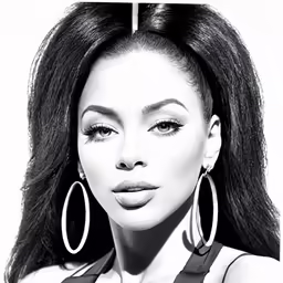 the actress and singer wears huge hoop earrings