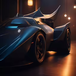 this is a photo of a very futuristic bat car